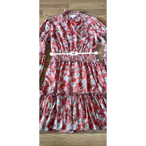 Alexis  orange Rosewell Tiered High-Neck Floral Cocktail Dress size M