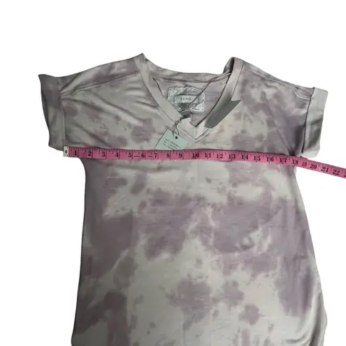 cupio  Women's Short Sleeve Lavender Frost Tie Dye  Blouse Sz XS