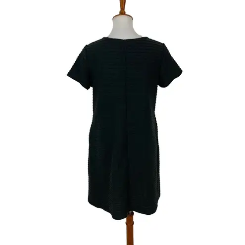 NET Collection Midi Dress Medium Black Minimalist Short Sleeve