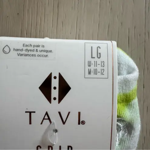 Tavi Noir Savvy green tie dye Grip Socks NWT