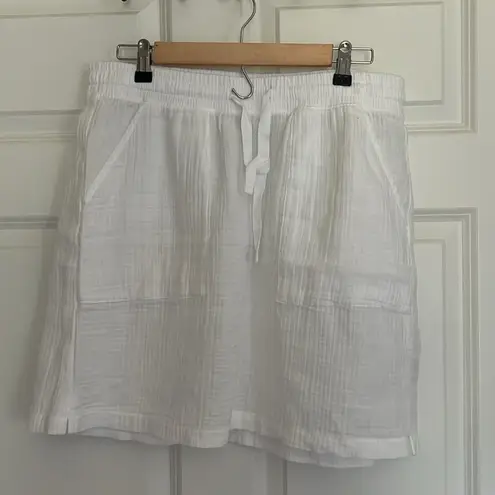 L.L.Bean  Gauze White Swim skirt M