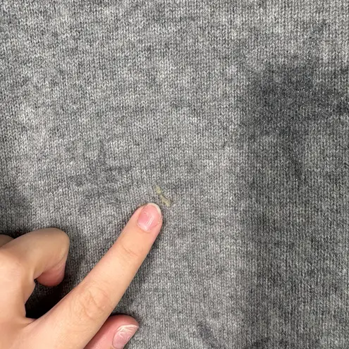 27 Miles 100% Cashmere Gray Silver Metallic Star Print Knit Sweater Small S