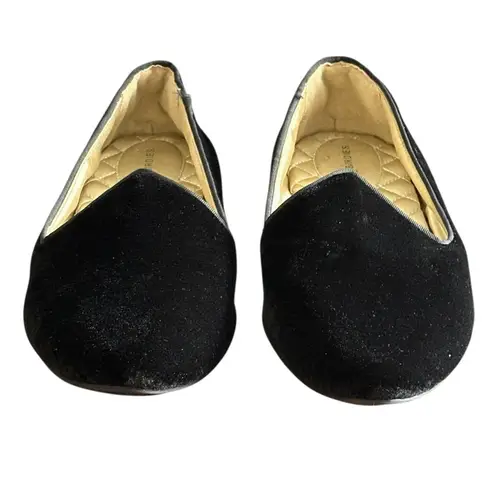 Birdies “The Heron” Black Slate Velvet Slip On Loafers Size 8