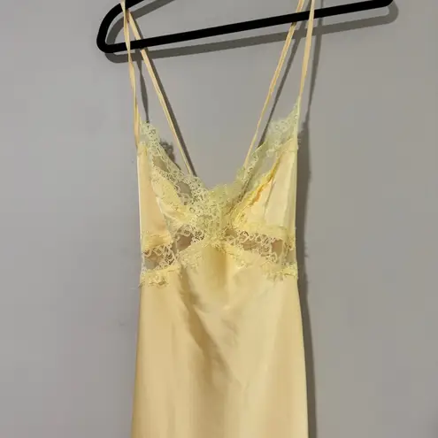 Princess Polly Treasure Bias Cut Maxi Dress Lemon Size 8 Yellow