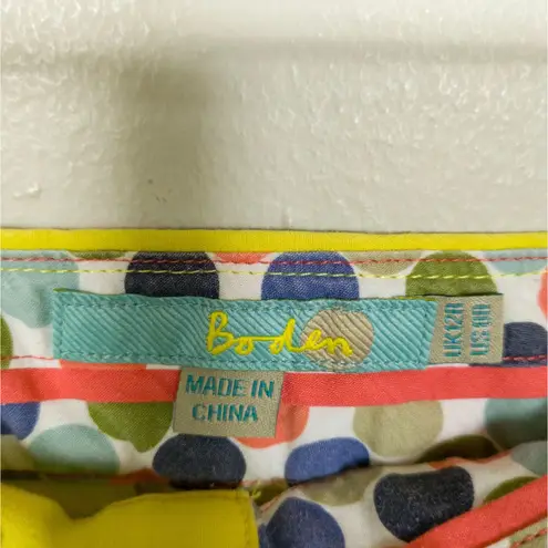 BODEN Yellow Chino Shorts Flat Front 4 Pockets 4.5" Inseam Women's UK 12 US 8