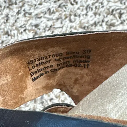 Dansko Serena Floral Laser Cut Black Leather Heeled Sandals Clogs Women's Size 9