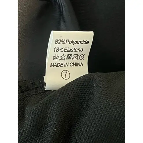 WQD One Piece Swim Suit Womens Size Large Black Bottoms Skirt Tank Tankini NWT