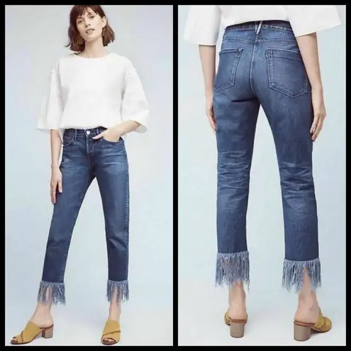 3x1 💕💕 Straight Crop Fringe Jean Button Fly High Waisted Cropped ~ Lima 27 NWT