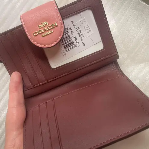 Coach GoldLight Blush Medium Corner Zip Wallet