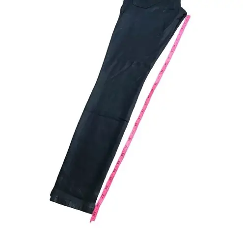 Level 99 Womens Size 27 Coated Black Skinny Jeans Leather Look Bikercore Baddie