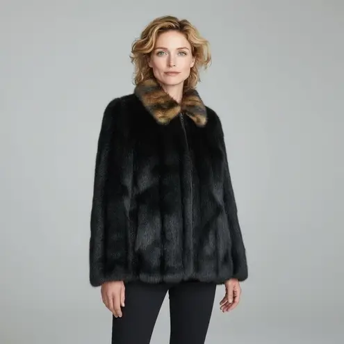 wilson's leather Black Reversible Jacket – Faux Fur & Leather – Women’s Size M