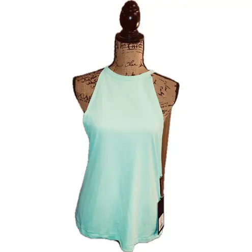 90 Degree By Reflex Strappy Open Back Workout Tank Top Honey Dew Aqua Green M Size M