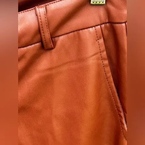 LBLC The Label Franny Faux Leather Trouser IN Chestnut