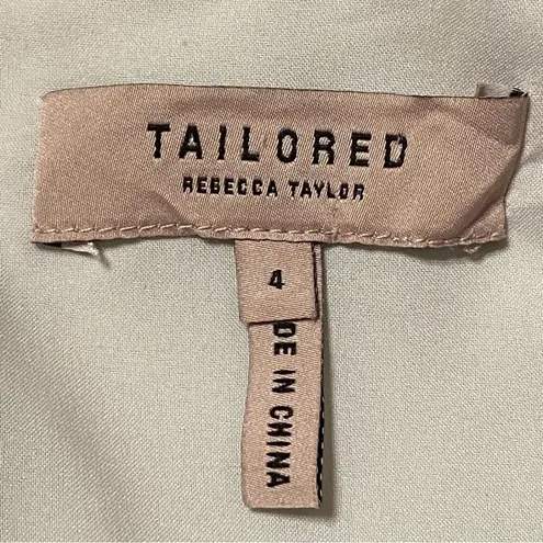 Rebecca Taylor Tailored Linen Ruffle Sleeve Shift Dress Light Blue Size 4