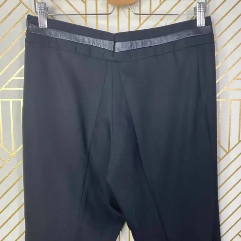 Bally Leather Accent Black Dress Pants Size US 8