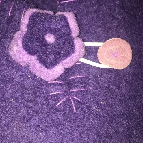 Purple Floral Clemente Wool Slipper Bootie Size 7