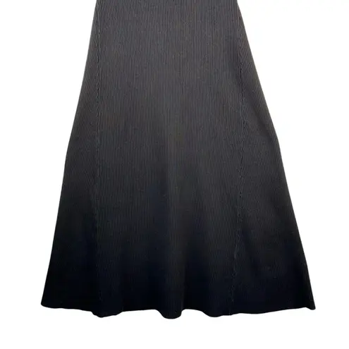 Whyte Valentyne Black Ribbed Knit Low Scoop Back Dress Women’s Size 10 Emo Goth