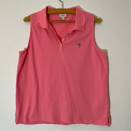 J.Crew Women’s  Pink Collared 4 Button Sleeevless Golf Style Tank Top Size Small