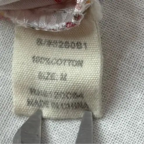 Mind Code  M Y2K Feminine Smocked Cotton Sleeveless Floral Fitted Zip Front Top