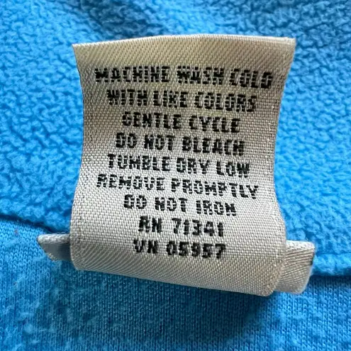 LL Bean Womens Quarter Zip Fleece Pullover Shirt Top Blue Outdoor Winter XL