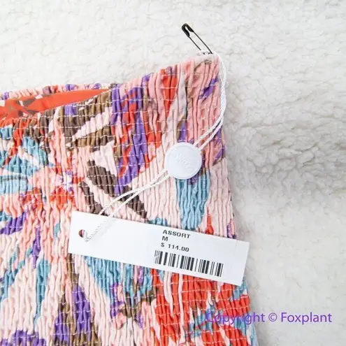 NEW Free People Citrine Dakota aloha blooms floral bikini bottom, size M Purple Size M