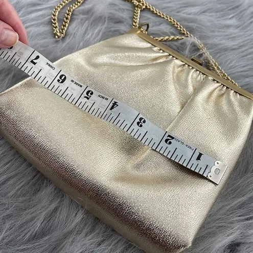 Faux leather vintage glam gold art deco shoulder bag