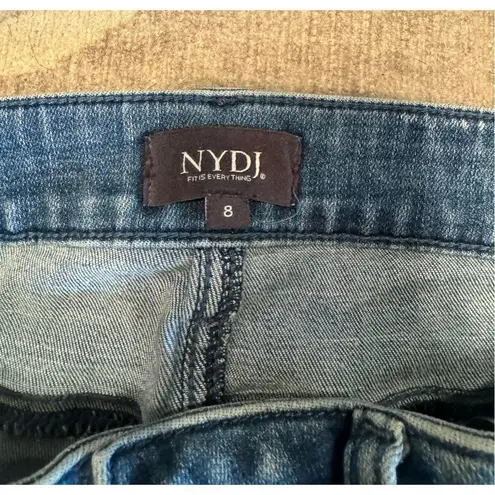 NYDJ  Womens Marilyn Straight Leg Lift Tuck Tech Denim Jeans Blue Size 8