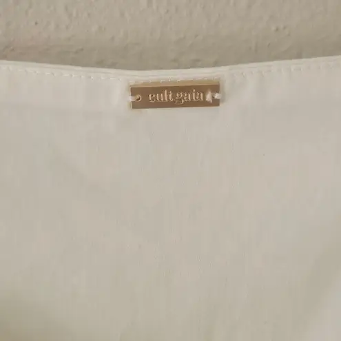 Cult Gaia Mina Dress Cream Ivory White Button Down Front Small