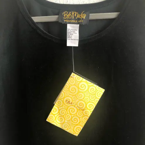 Top Velvet Sleeveless Shell Tank Top Bob Mackie Wearable Art Sz L NWT