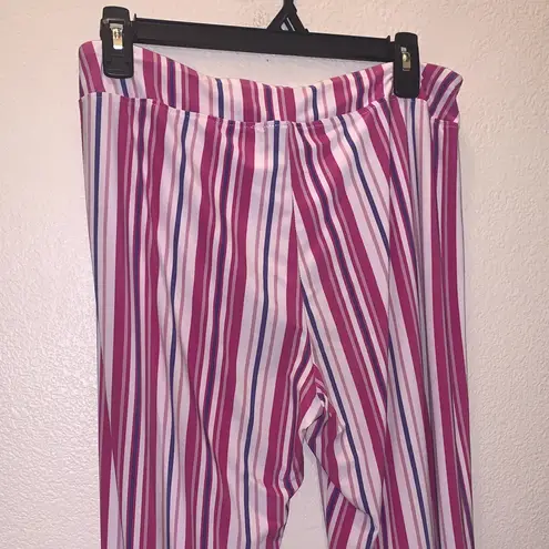 Ambrielle Pink Striped Pajama Pants Maternity Stretch Comy Loungewear