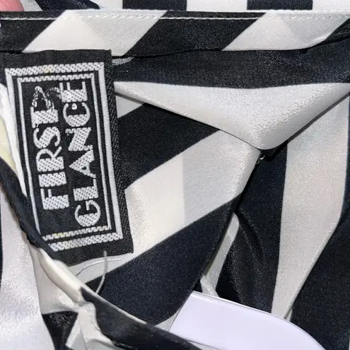 Vintage Deadstock First Glance striped modest blouse stripes