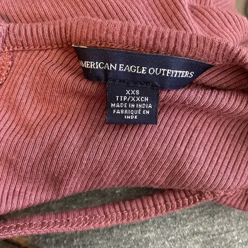 American Eagle  XXS Women's Teen Girl Mauve Lacey Shoulder Dress