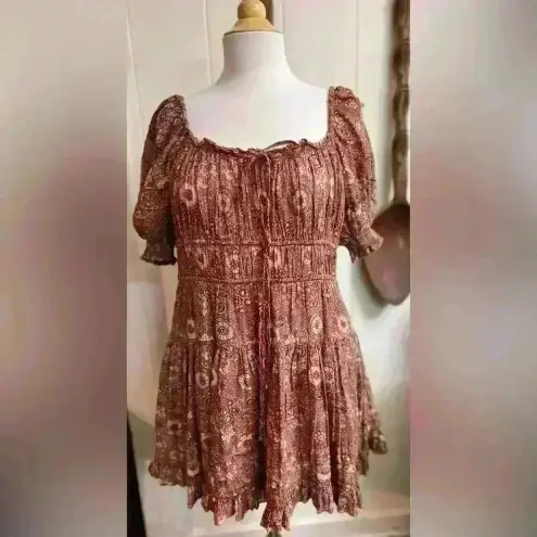 Ulla Johnson  Juniper Puff Sleeve Floral Mini Dress $375 Fairy Peasant Milkmaid