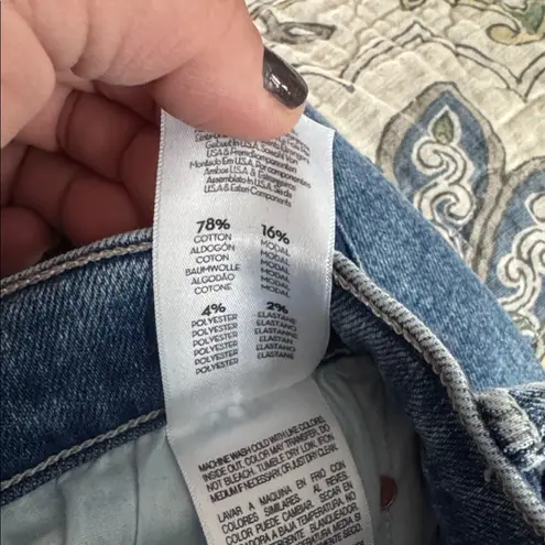 MOTHER The Tomcat Fray Ankle Jeans on the road button fly stretch Blue Size 25