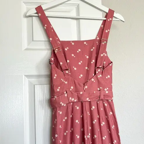 Ellejay NWT Holly Polka Dot Linen Blend Jumpsuit