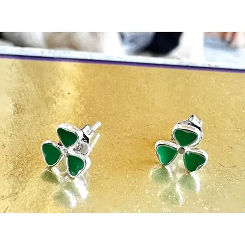 Shamrock Earrings Green Posts New Small St Patrick's Day Parade Party Fe…
