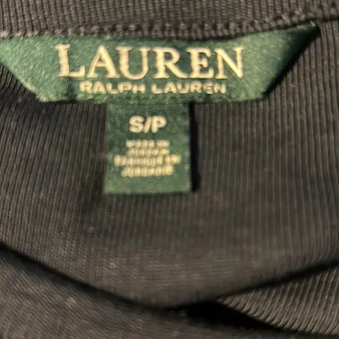 Ralph Lauren Lauren  LRL Nautical Bateau Neck Light Rib T-Shirt Dress Sz S Navy