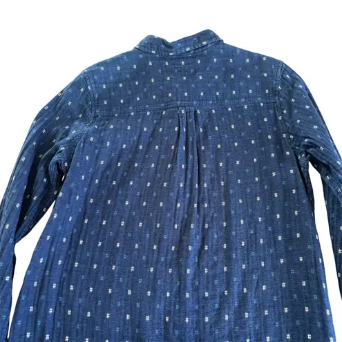 Marine layer Juniper Indigo Dyed Shirt Dress Womens Small Casual Boho Cotton