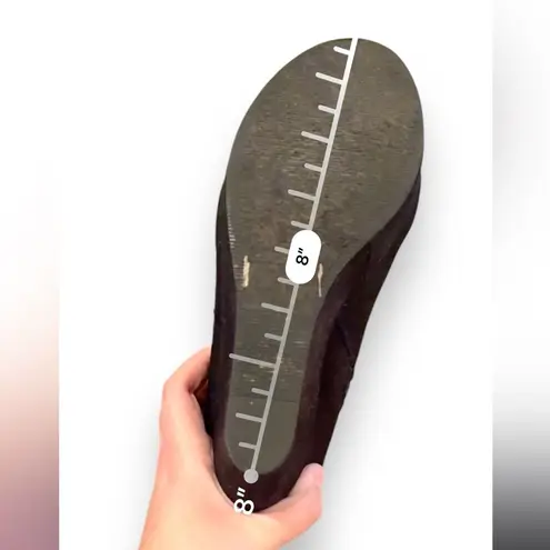 Shi by Journeys Black Lace Up Wedge Faux Suede Booties Sz 5