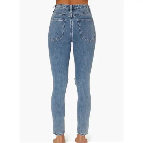 We Wore What The Danielle Stretch Jeans Spring St Holes Size 26 Button Fly NEW