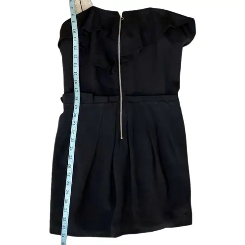 Black Silk ruffle dress by Athe Vanessa Bruno short Little Black dress EU 40 Size undefined