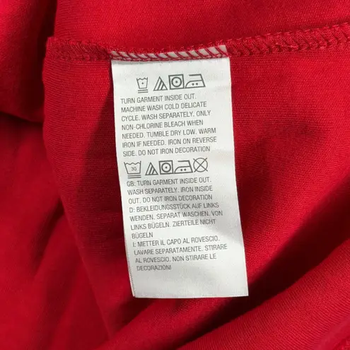 Quacker Factory Shirt L Christmas Tree Sequin Red Long Sleeve Festive Holiday Size L