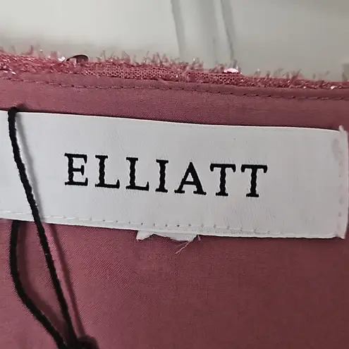 Elliatt Aubree Puff Sleeve Sequin Metallic Midi Dress Size XS