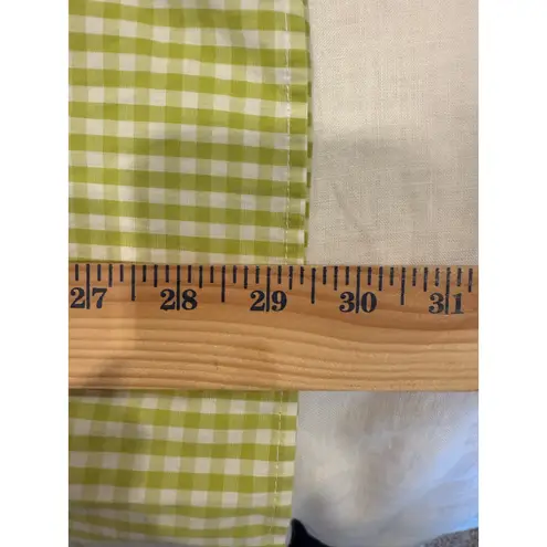 Aritzia  Sunday Best Hadley Green Gingham Puff Sleeve Mini Dress Women's Small