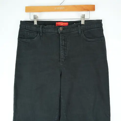 NYDJ Vtg  Jeans Womens 12 (33x32) Black Bootcut Flare Tummy Tuck High Rise Mom