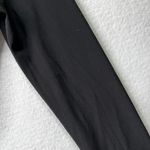 IC Collection Black Avant Garde Zip Front Ruched Bubble Hem Dress Sm Gold Specs