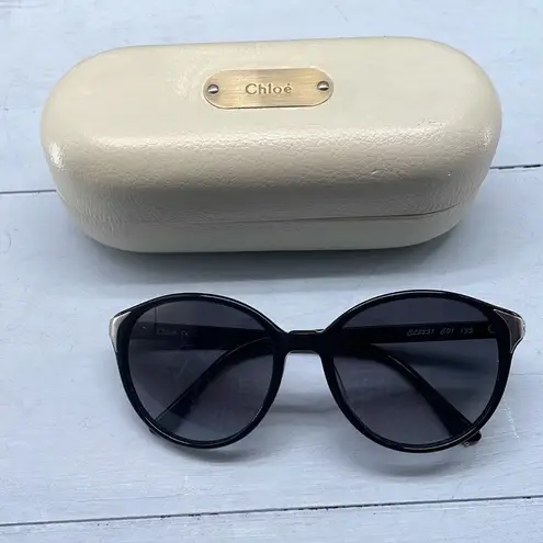 Chloé Chloe Sunglasses Womens Black Frames Dark Lenses Comes Tortoise Style W COA