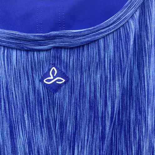 prAna Calico Dress S Cobalt Blue Open Back Built-In Bra Athletic Yoga