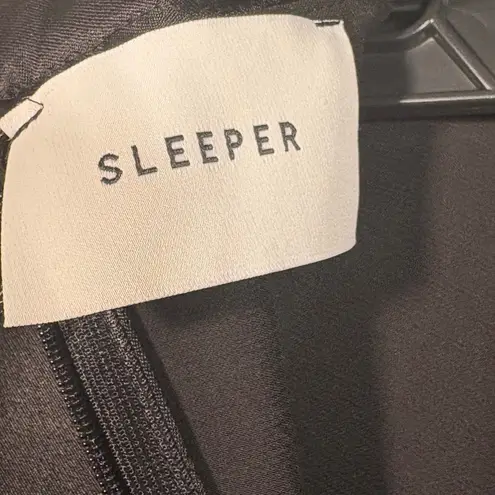 Sleeper Black Party Shirt Dress Long Sleeve Detachable Cuffs Small