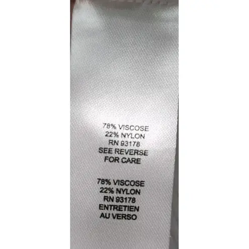 Elie Tahari Tan Jay Ribbed Knit Top Scalloped Neck Short Sleeve Casual White Small